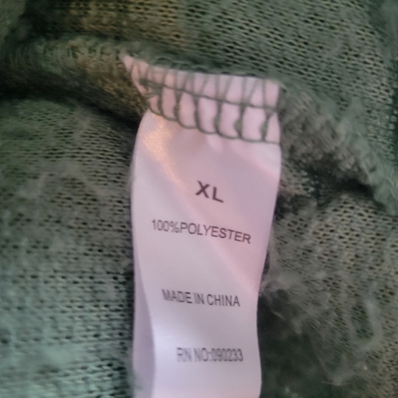 PacSun Green Sherpa Cropped Jacket Size XL - Picture 5 of 6